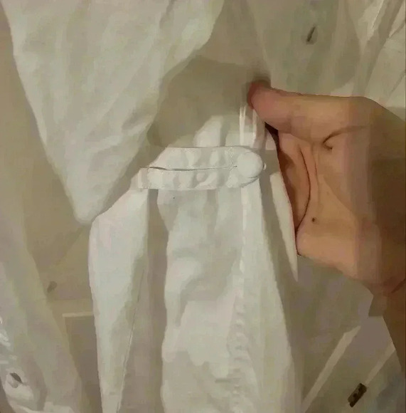 Soft Surroundings White Soft Long Sleeve Button Down Size Petite L - Picture 4 of 7